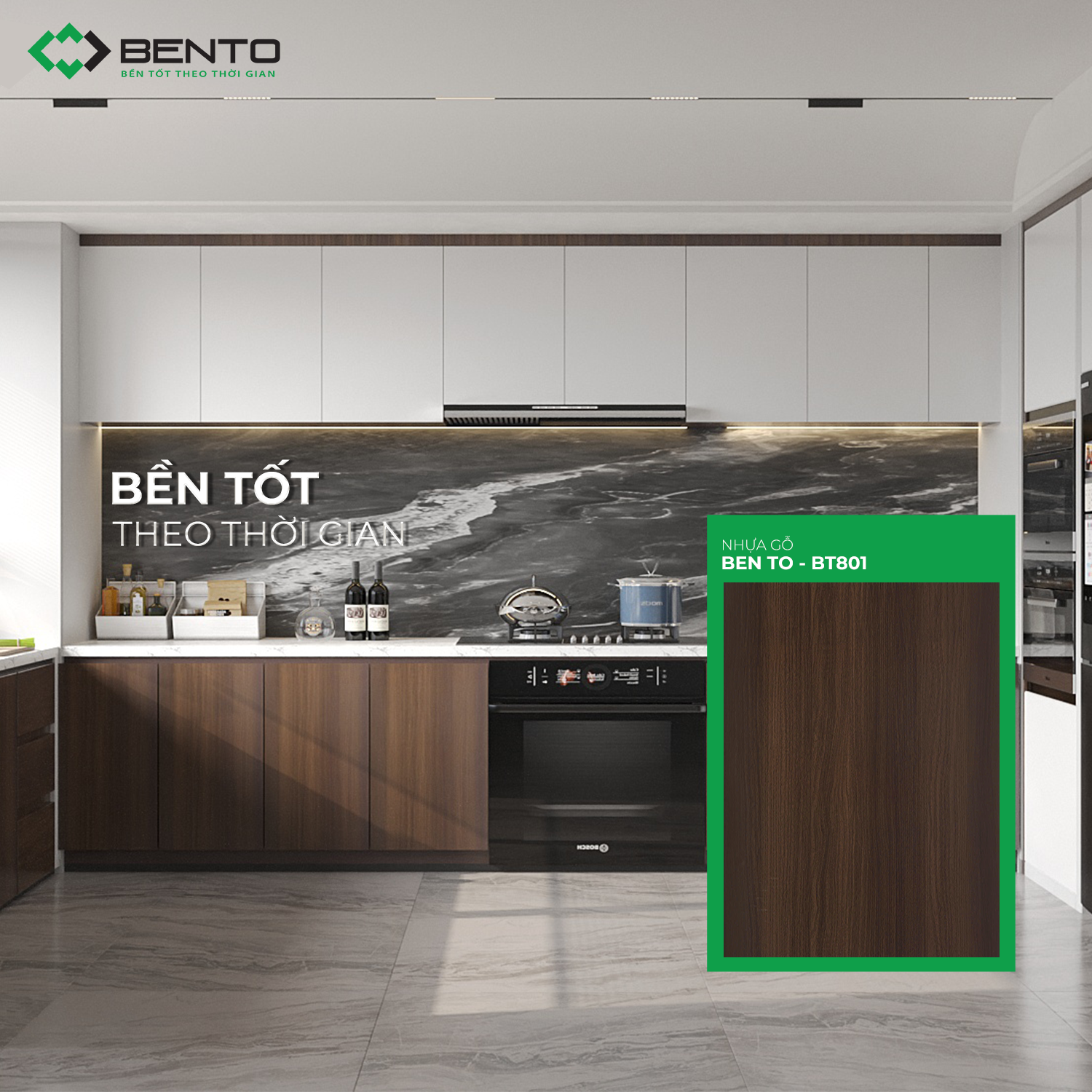Tủ bếp nhựa Bento cao cấp mã BT801
