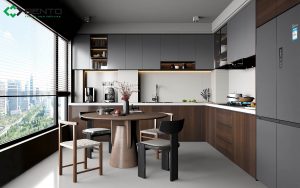 Tủ bếp nhựa Bento vân gỗ