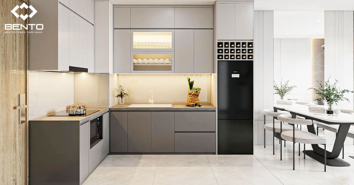 Người dùng đánh giá tủ bếp nhựa chữ L từ trải nghiệm thực tế sau thời gian sử dụng