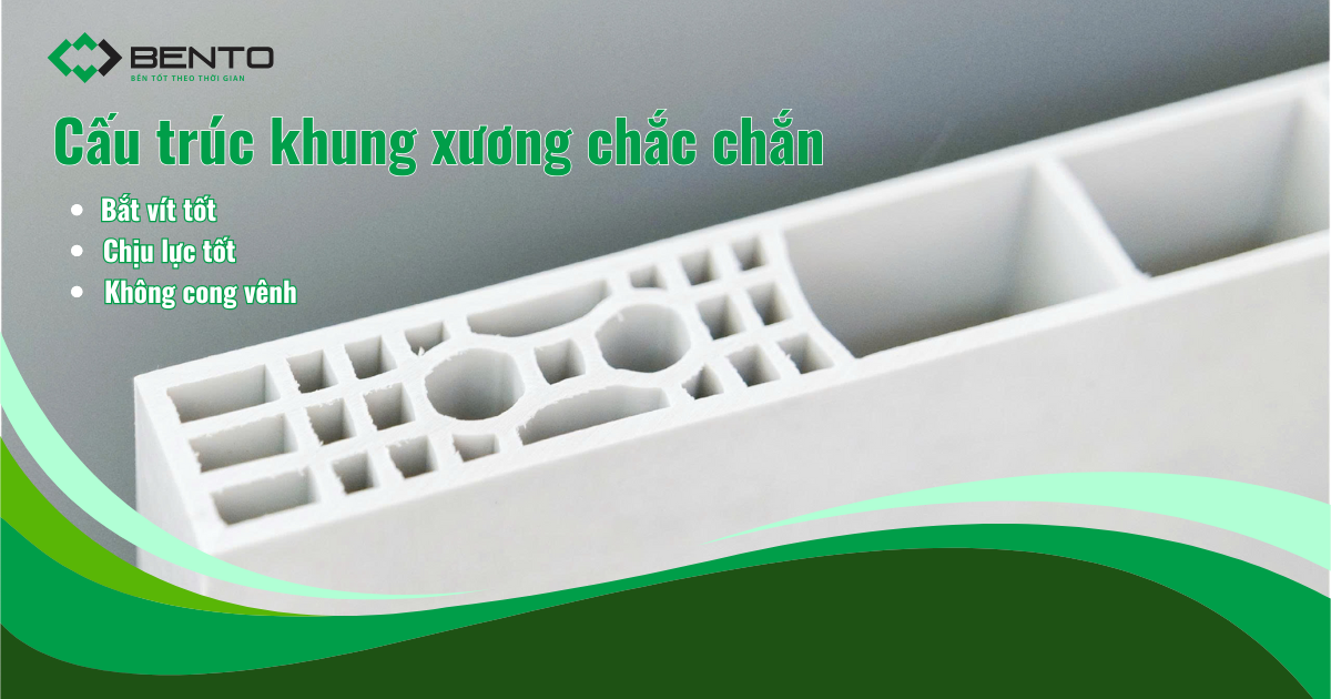 Cấu trúc khung xương chắc chắn giúp tủ bếp nhựa Bento bền hàng chục năm