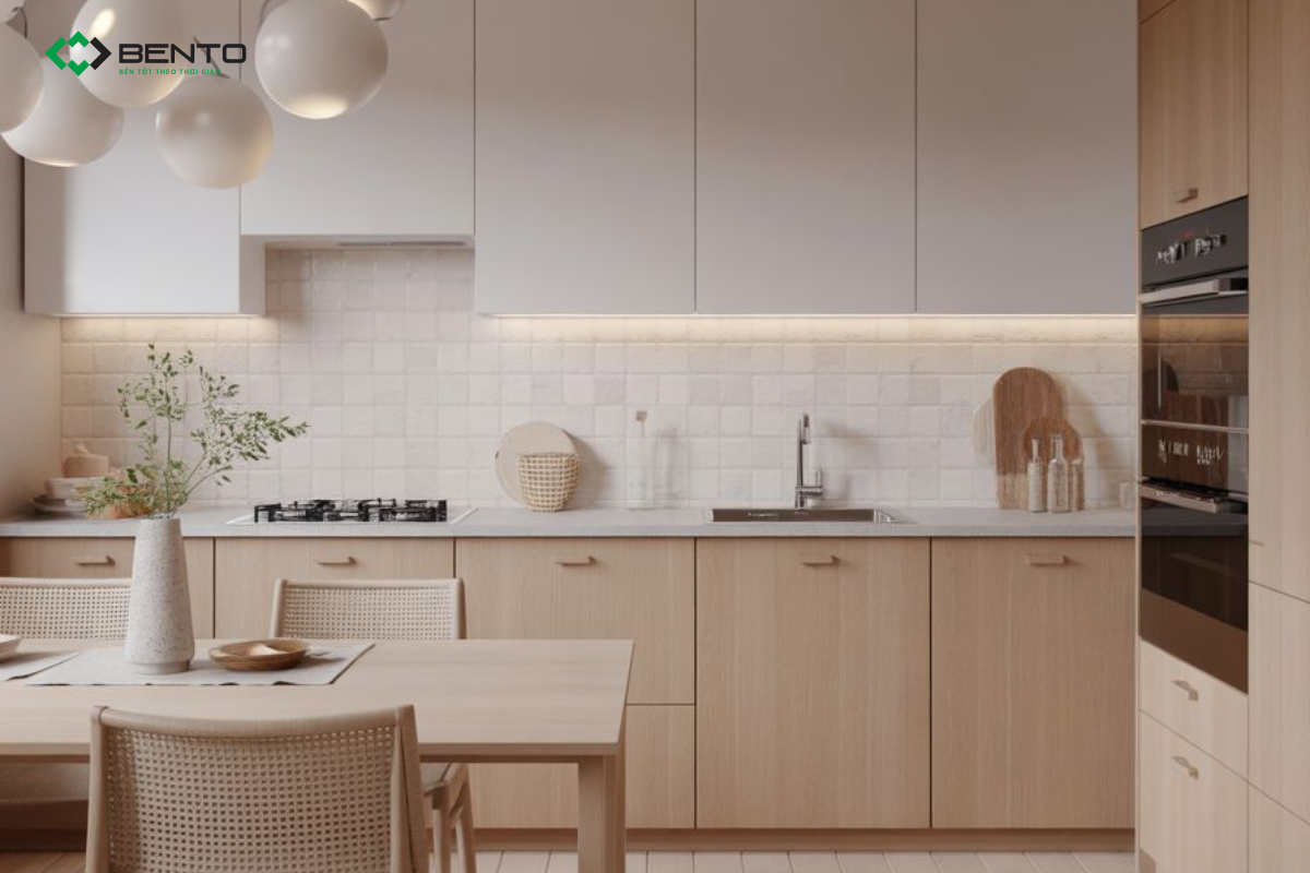 Tủ bếp nhựa Bento sang trọng