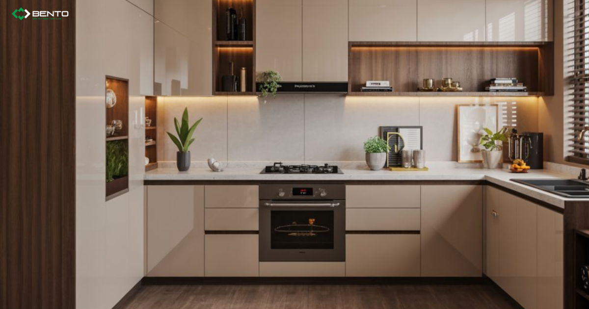 Tủ bếp nhựa Bento sang trọng
