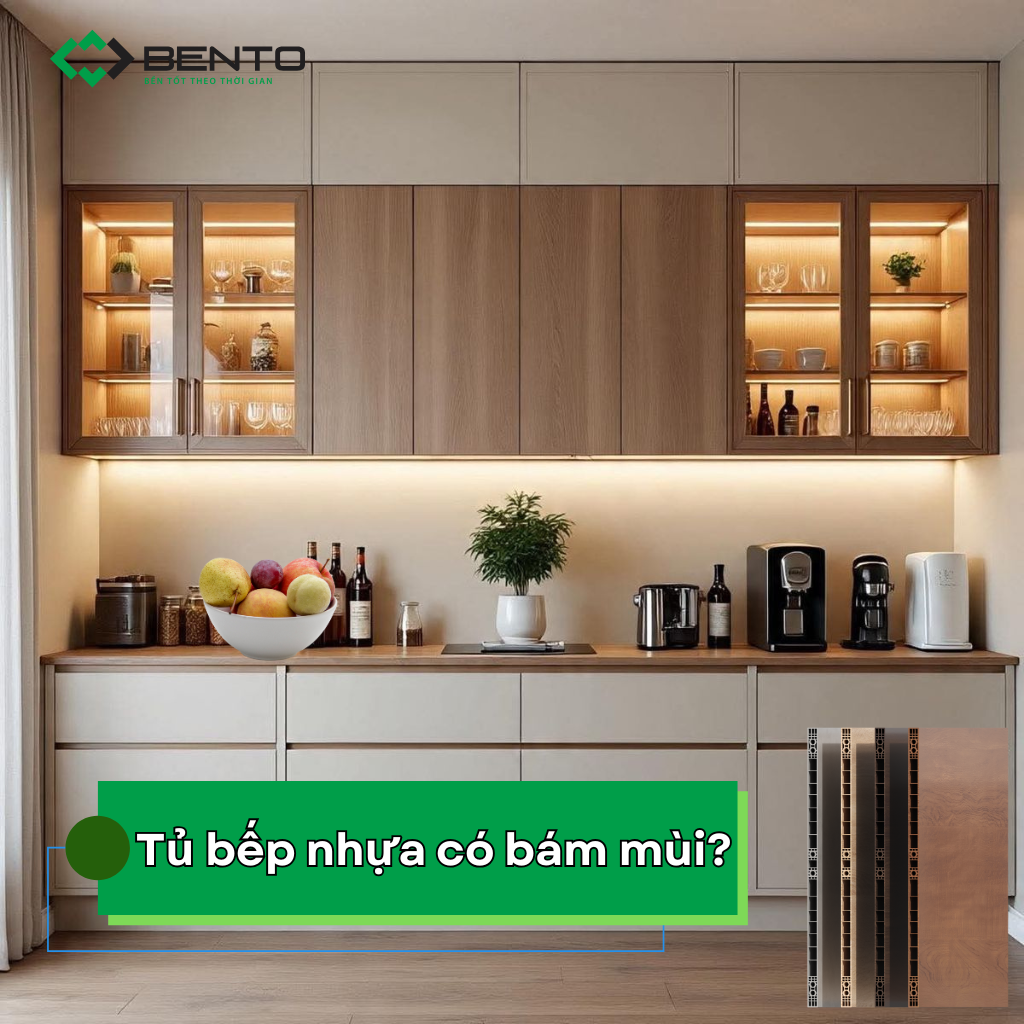 Tủ bếp nhựa có bám mùi không?