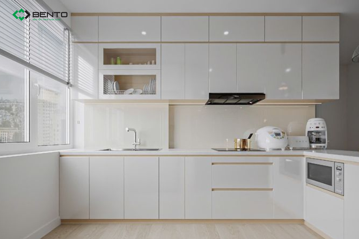 Tủ bếp nhựa bóng