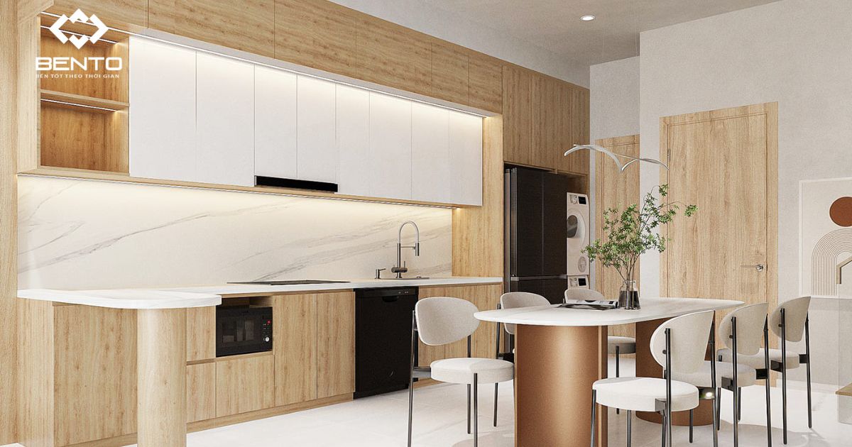 Tổng hợp mẫu tủ bếp nhựa chữ I đẹp, tiết kiệm diện tích cho căn hộ và nhà nhỏ