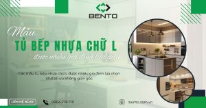 Các mẫu tủ bếp nhựa chữ L được nhiều gia đình lựa chọn nhờ tối ưu không gian góc