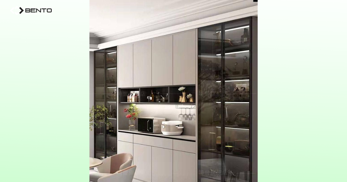Tủ bếp cánh acrylic cho nội thất nhà phố