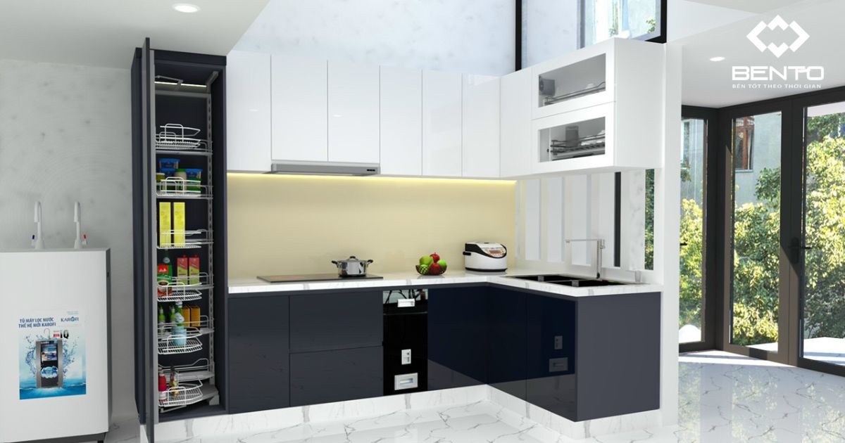 Người dùng đánh giá tủ bếp nhựa chữ L từ trải nghiệm thực tế sau thời gian sử dụng