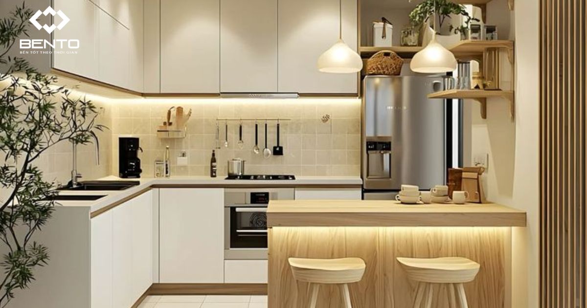 Gợi ý mẫu tủ bếp nhựa cao cấp cho căn hộ chung cư, tối ưu diện tích và công năng sử dụng