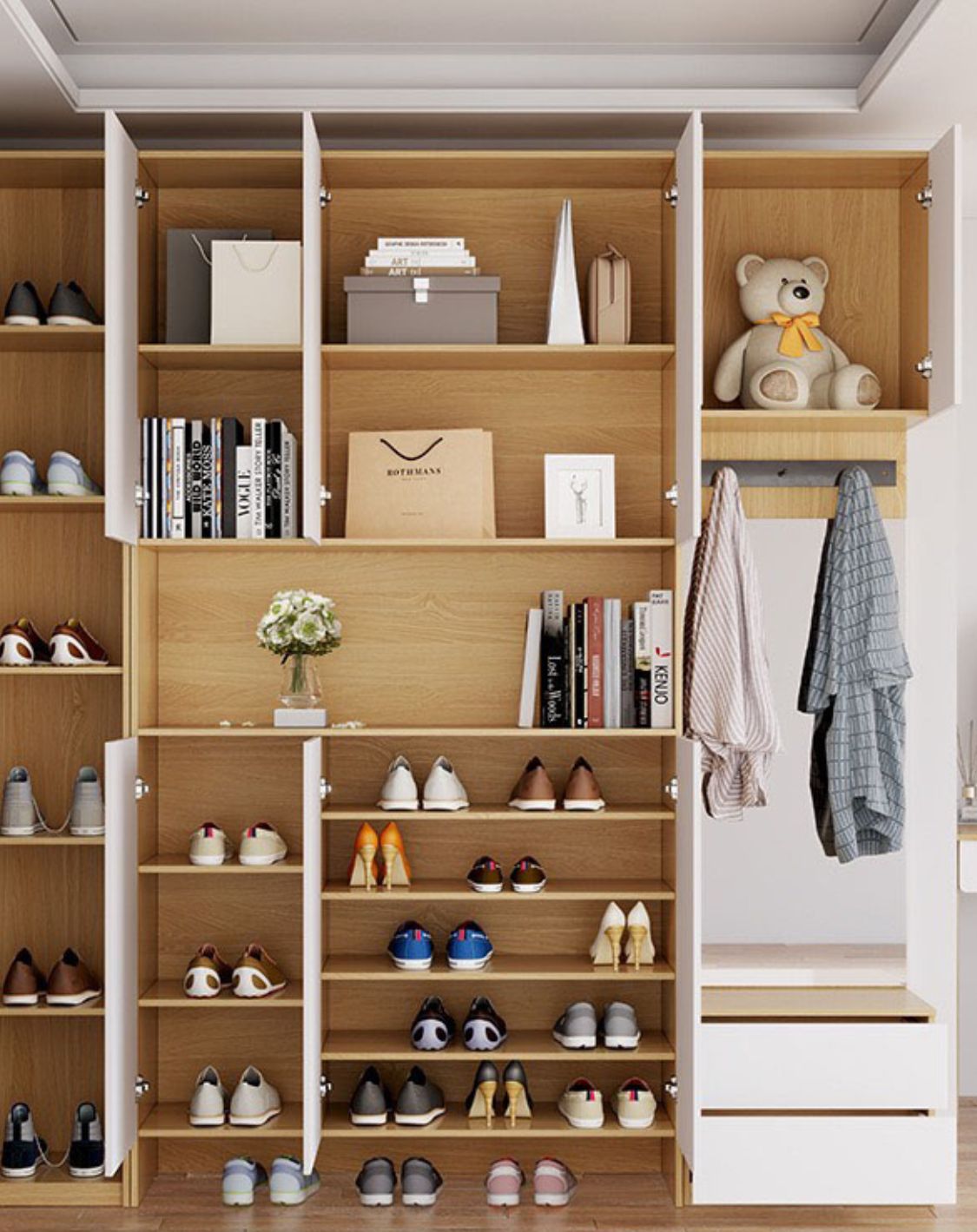 Gợi ý các mẫu tủ giày nhựa thiết kế gọn gàng, phù hợp nhiều không gian