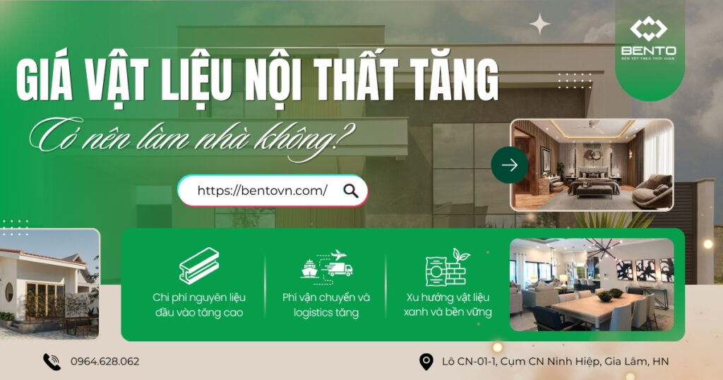 Giá vật liệu nội thất tăng mạnh khiến nhiều gia đình phân vân nên làm nhà hay chờ. Phân tích xu hướng và giải pháp tối ưu chi phí hiệu quả, bền vững.