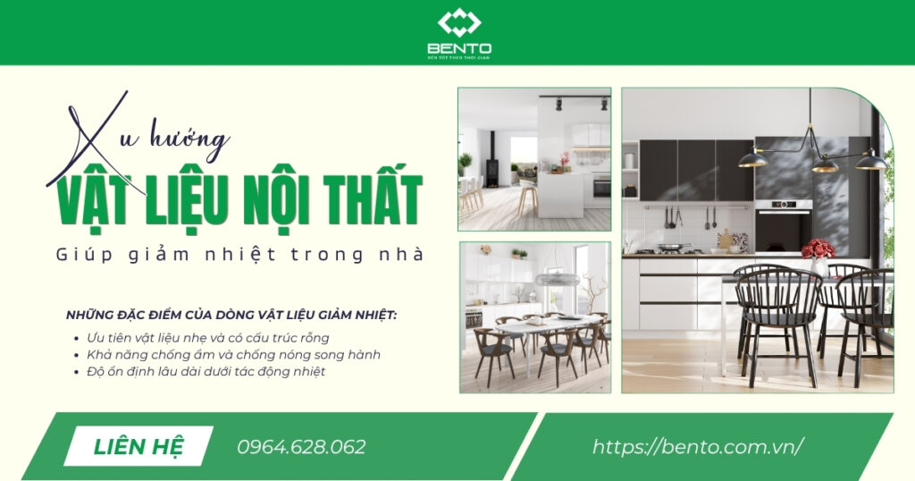 Xu hướng vật liệu nội thất 2026 tập trung vào khả năng giảm nhiệt và ổn định lâu dài.