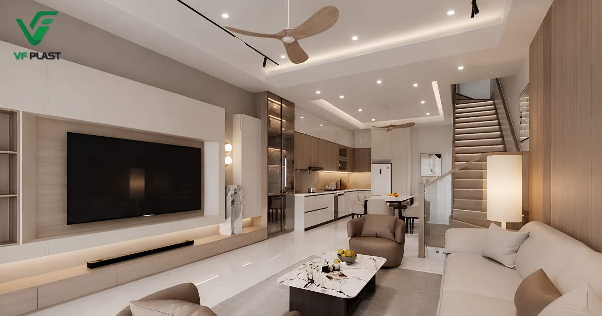 Tìm hiểu lý do tấm nhựa VF được nhiều gia đình lựa chọn cho nhà ở dân dụng nhờ độ bền, tính thẩm mỹ và khả năng tối ưu chi phí.