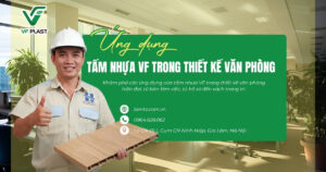 Khám phá các ứng dụng của tấm nhựa VF trong thiết kế văn phòng hiện đại, từ bàn làm việc, tủ hồ sơ đến vách trang trí.